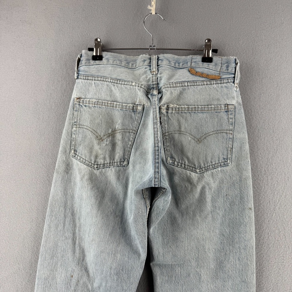 Vintage Levis Jeans Mens Fits 28x32 Blue 501 Straight Leg 80s Made in USA - Picture 9 of 16